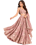 Silk Blend Flared Lehenga Skirt Set