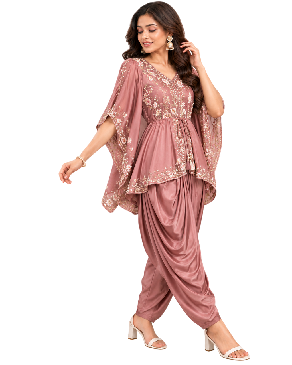 Silk Dhoti-Style Pant Set
