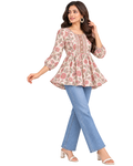 Printed Round Neck Top