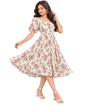 A-Line Fit & Flare Midi Dress