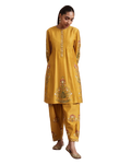 Chanderi Handprinted Cotton Kurta Set