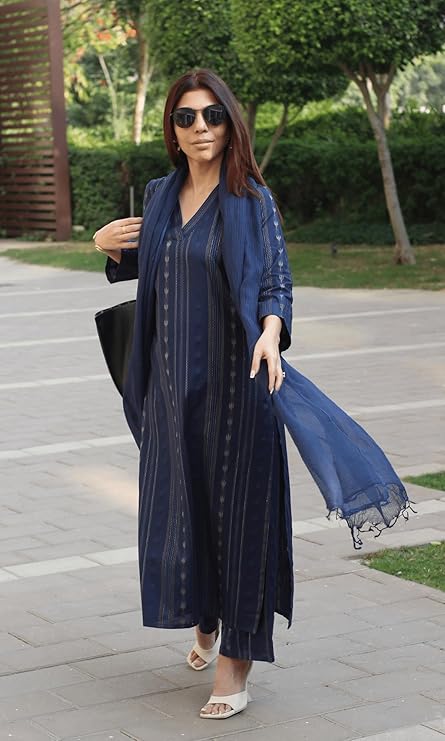 Miyami Women’s Rayon Viscose Printed Straight Kurta with Pant and Dupatta Set | Elegant Ethnic Kurta Pant Dupatta Outfit for Women | Office Festive Casual Wear